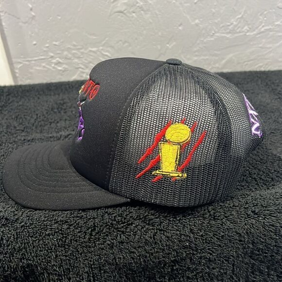 🔥🏀 Vintage TORONTO RAPTORS NBA Champions Snapback Foam Trucker HAT  - PERFECT - Picture 3 of 8